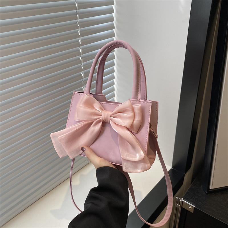 Chic Korean Style Large Capacity Bowknot Bag For Women Spring 2024 Shoulder Crossbody