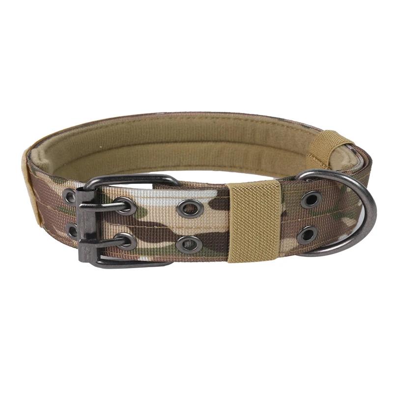 Tactical Military Dog Collar Adjustable Heavy Duty Nylon Pet Collar with Metal Buckle for Medium Large Dogs