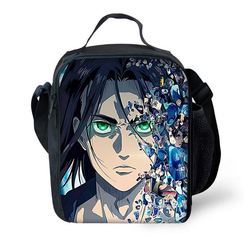 Child School Anime AttackS On Titan Backpack with Lunch Bags ,Pencil Bags ,School Bags for Boys Girls Best Gift