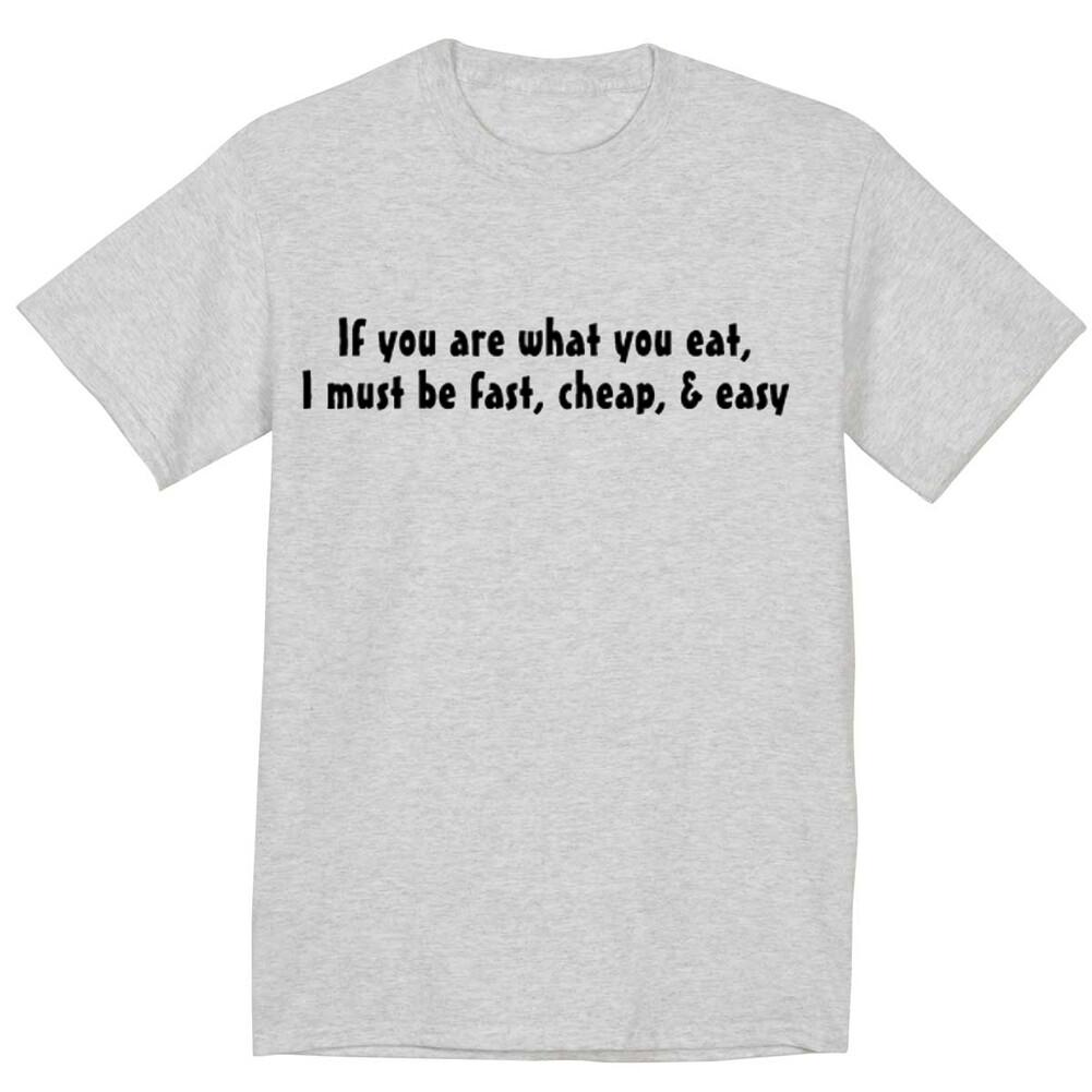 Fast Food Funny Saying T-shirt Novelty T-shirts Mens Graphic Tee Shirt
