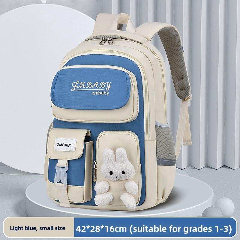 

Sesame Baby Kids Cartoon School Backpack For Elementary Students With Breathable Nylon Beige Small