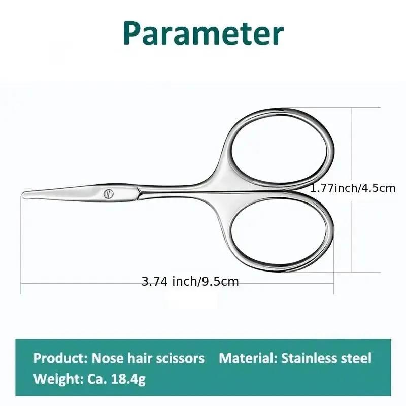 Curved Blade Eyebrow Scissors Professional Stainless Steel Precision Trimmer Eyebrow Eyelash Hair Remover Tool Nose Hair Scissor