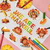 Fancy Land Thanksgiving Bulletin Board Decorations for Classroom Turkey Fall Pumpkin Cutouts Set for Autumn Harvest School Chalkboard Wall Door Decor