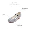 Children's High Heels Fashion Spring Autumn Girls' Single Shoes Little Girls gold silver Non-Slip Shoes Host Performance Shoes