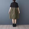 Korte mouw Plus size vintage Patchwork nieuw in jurken voor vrouwen casual los Midi zomerjurk