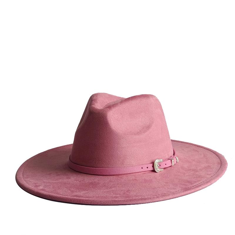 Classic Camel Suede Hat Wide Brim  New Fedora Hat Men Women Autumn Winter Felt Hats Classic Church Fedoras Chapeau Sombrer