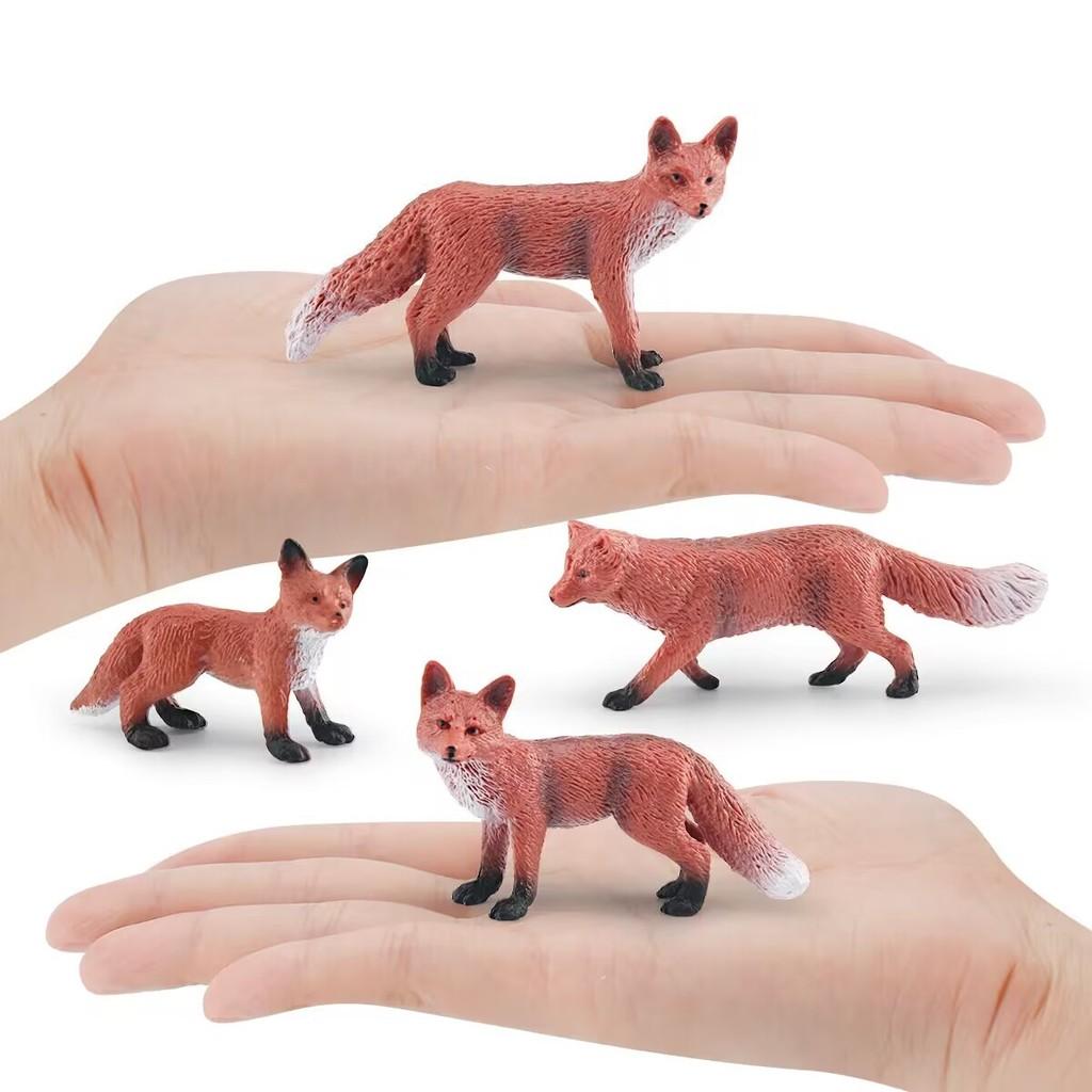Forest Wildlife Fox Model Pvc Decorative Figurine For Kids Learning And Nature Display