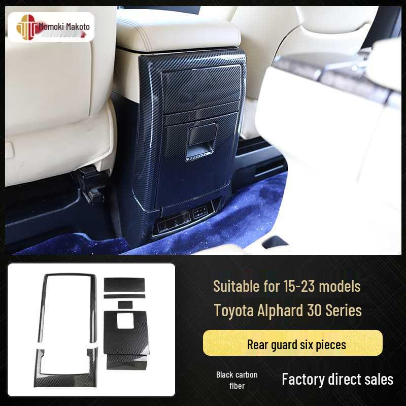 Carbon Fiber Interior Stickers for 15-23 Alphard Vellfire 30 Series, Scratch-Resistant