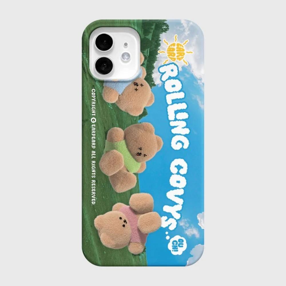

Роскошный Clmj Милый разноцветный медведь Чехол для телефона для iPhone 17 16 15 14 13 12 11 Pro Max X XS XR Plus Air Глянцевая пленка Жесткий чехол из ПК iPhone 13