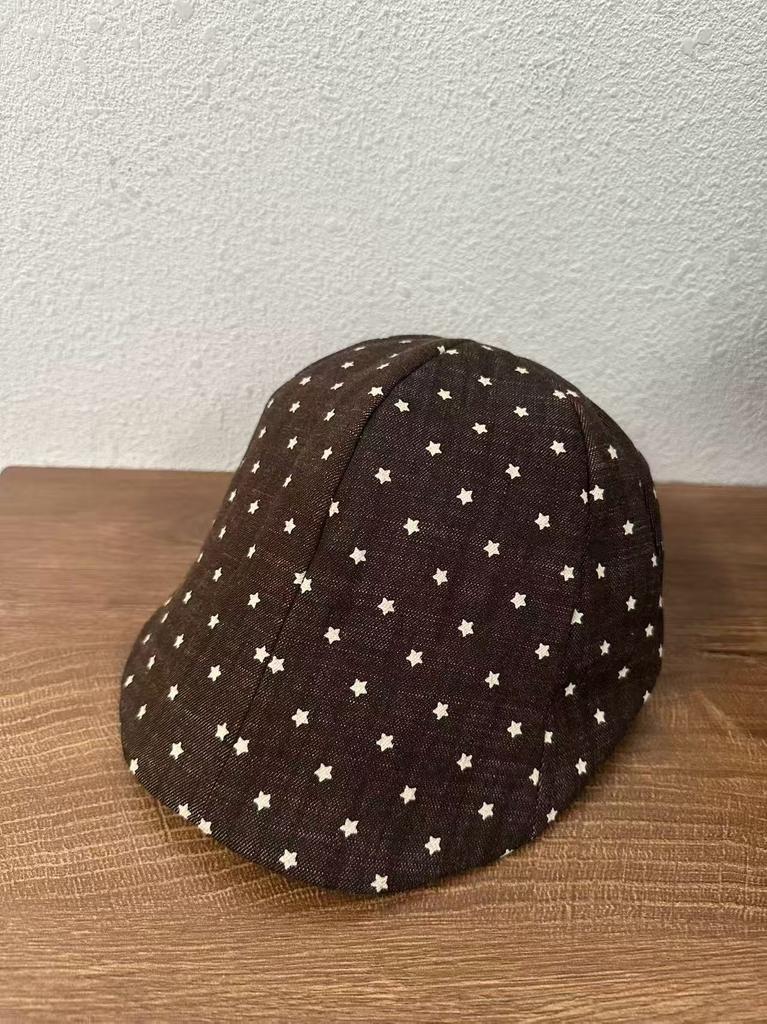 Japanese Niche Star Cloud Octagonal Hat Women'S Autumn Ins Versatile Beret Big Head Circumference Retro British Painter Hat