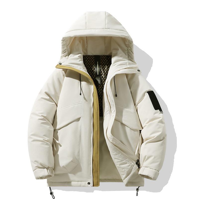 

Winter down jacket new simple men s and women s trendy brand thickened winter jacket warm liner hooded M