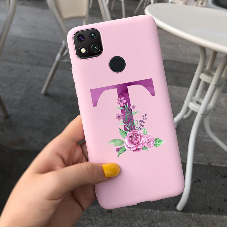 Luxury Letters Case For Xiaomi Redmi 9C 9 C NFC Case Shockproof Bumper Soft Phone Case For Redmi 9 9c 9a Redmi9A 9C 9 Back Cover