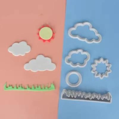 5Pcs Grass Sun Cloud Cake Cutter Sugar Craft Cookie Mold Fondant Reusable Kitchen Baking Decorating Tools Biscuit Cupcake Pastry