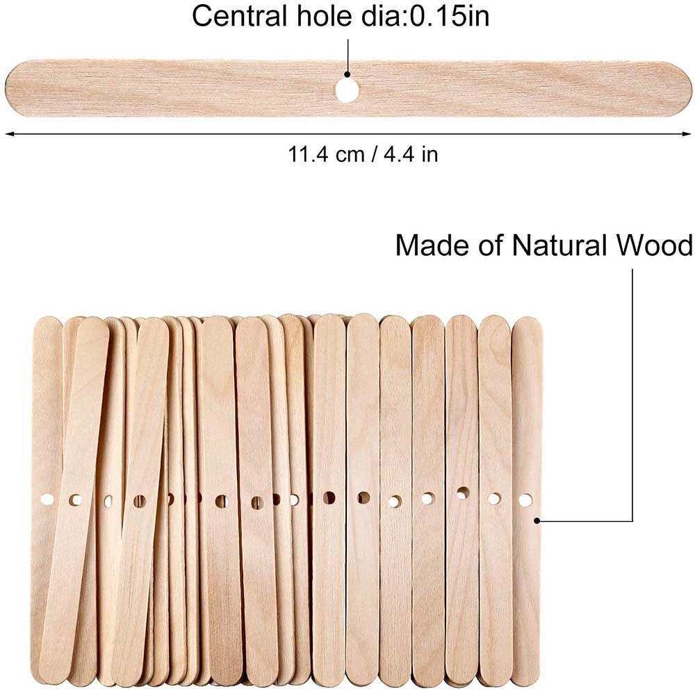 

Держатель для деревянного фитиля 4 мм, палочки от эскимо с несколькими отверстиями, 100 шт. инструменты для изготовления свечей своими руками