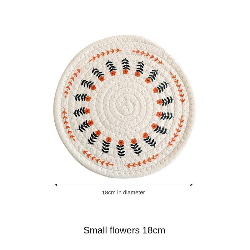 Algodão e Linho Tecido Isolado Tapetes para Pratos e Tigelas Tapetes para Caçarola Porta-copos para Chá Descansos para Panelas Tapetes de Mesa Anti-escaldantes