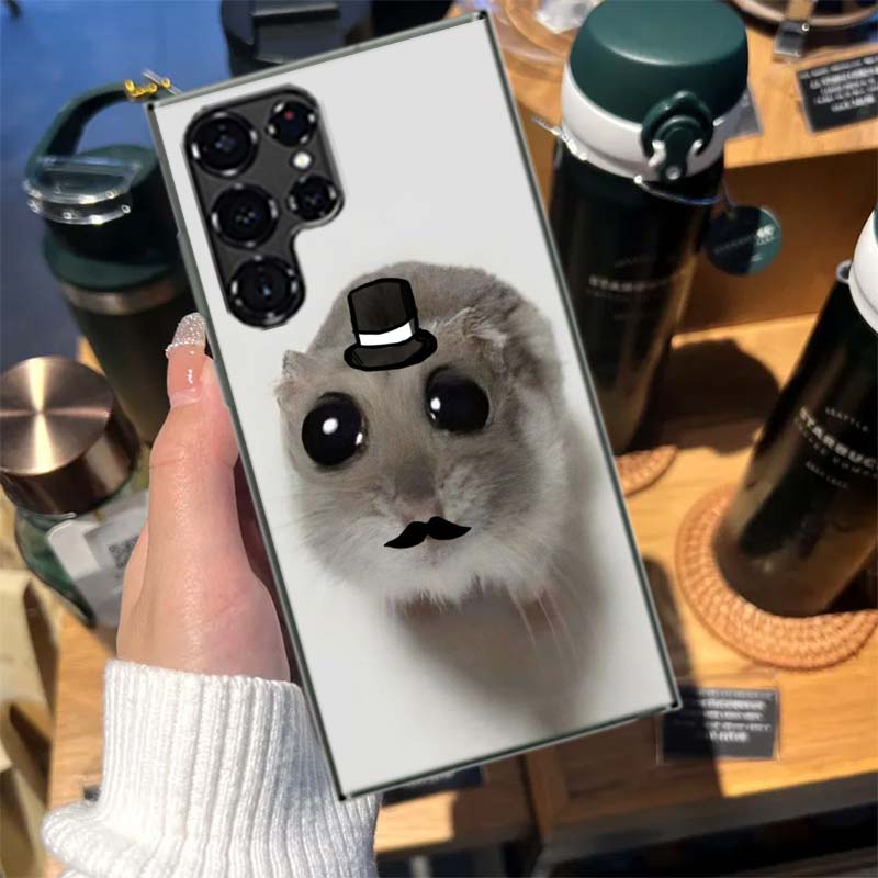 Funny Sad Hamster Meme Cases Phone Case for Samsung Galaxy S26 Ultra S25 Edge S24 S23 FE S21 Plus S20 S22 S10 Cover TPU Capa She