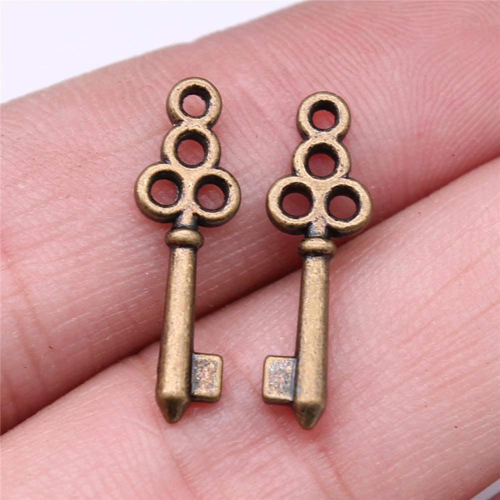 40pcs Cute Small Key Charms For Jewelry Making DIY Crafts Making Findings Handmade Tibetan Jewelry