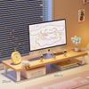 Supporto Riser per Monitor da Scrivania Regolabile Schermo Laptop Organizzatore Spazio di Lavoro Ergonomico Legno Bianco Noce Nero