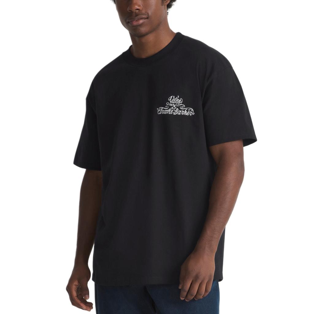 Vans Off The Wall Travis Barker Kollaboration Baumwolle Kurzarm Weicher Rundhals T-Shirt Herren Oberteile VN0013QABLK