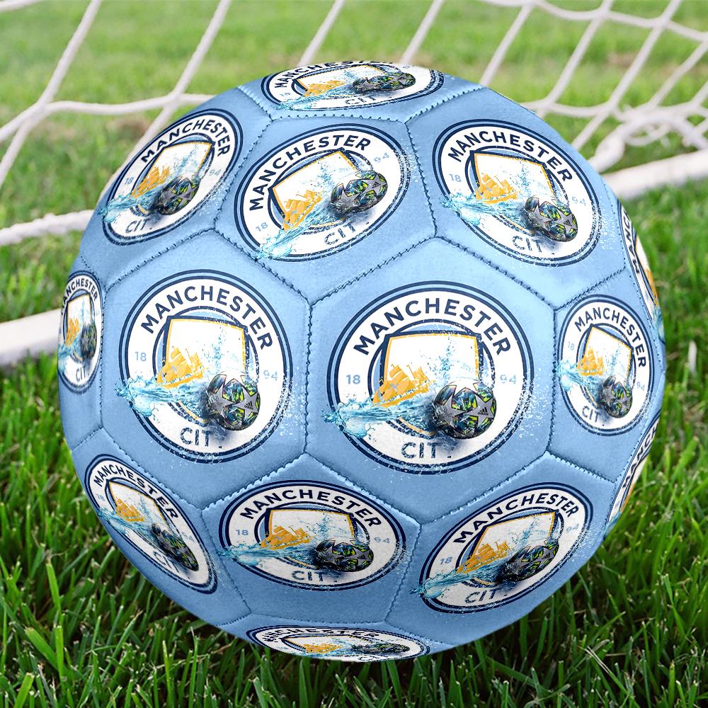 1pc Manchester City Water Sports Size 5 Soccer Ball PVC Football Sports Matches Training Outdoor Games Beach Elastic Balls 070118