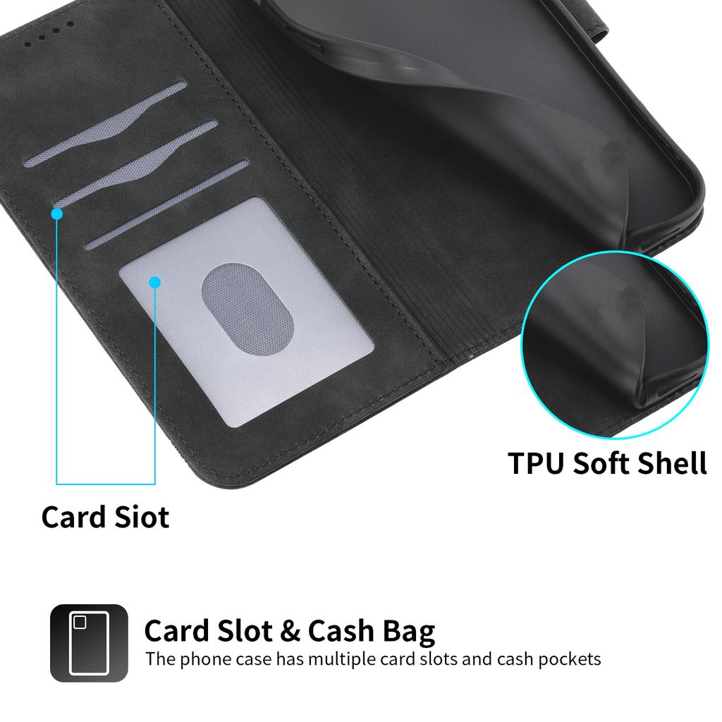 DIERFENG DF-03 Drop-proof Phone Case for iPhone 13 Mini 5.4 inch,Stand Wallet PU Leather Lines Imprinted Cell Phone Cover