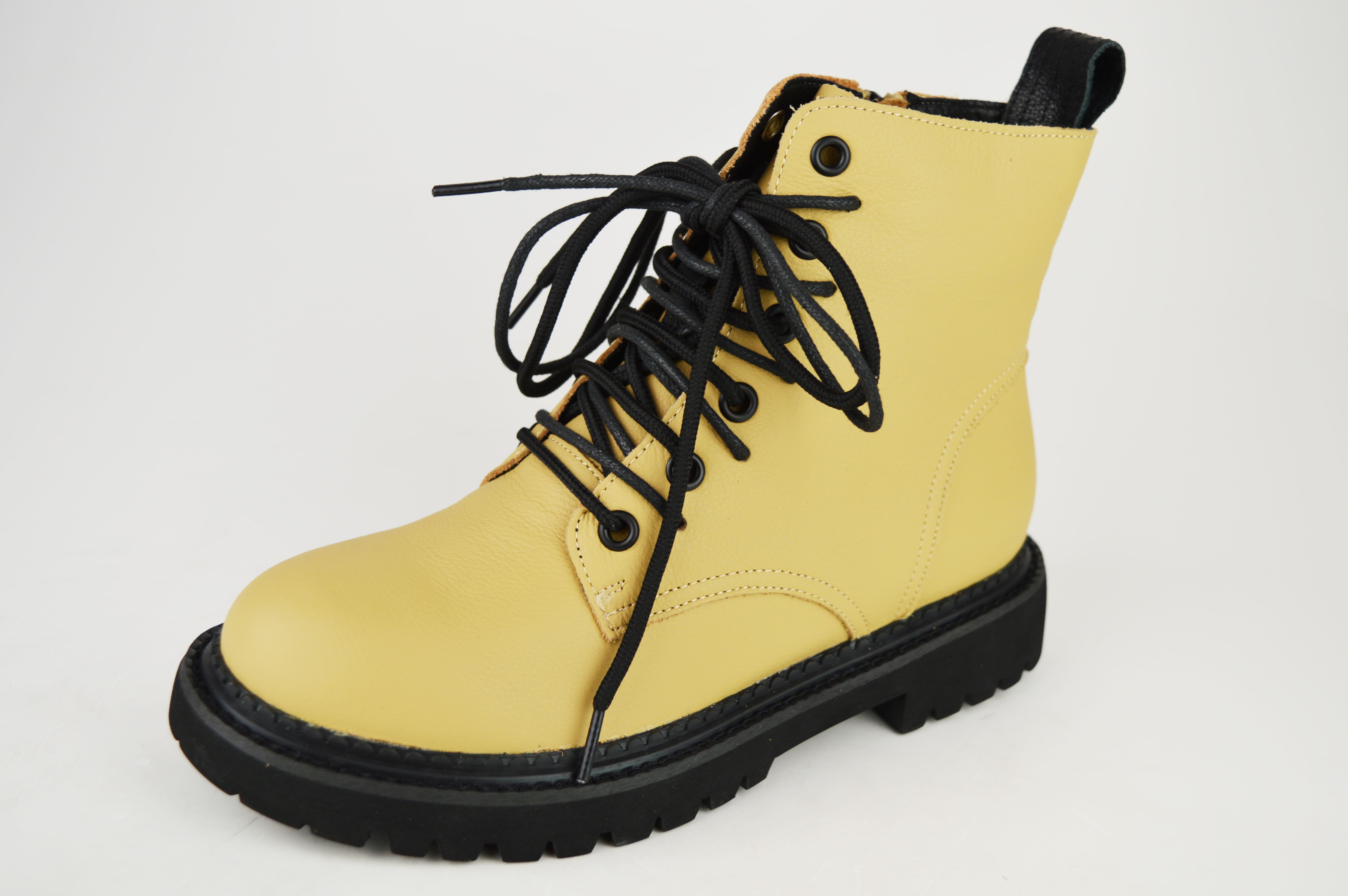 

Черевики з натуральної шкіри Berkonty 9028 36 Чорний 39 бежевий