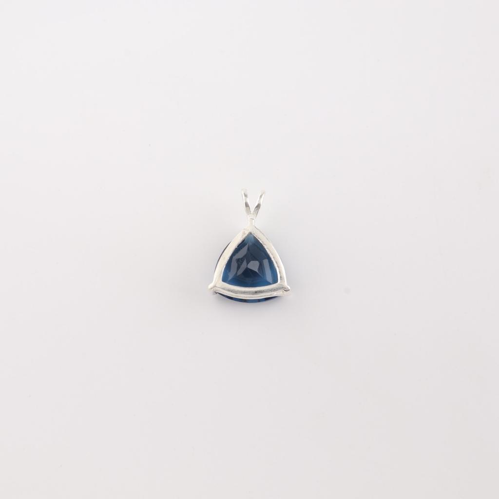 London Blue Topaz Gemstone 925 Sterling Silver Jewelry Handmade Pendant 0.58" CZP-15-3