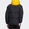 Adidas Neo Logo Patchwork Hooded Down Jacket With Duck Down Insulation Men Jackets Black HF0504