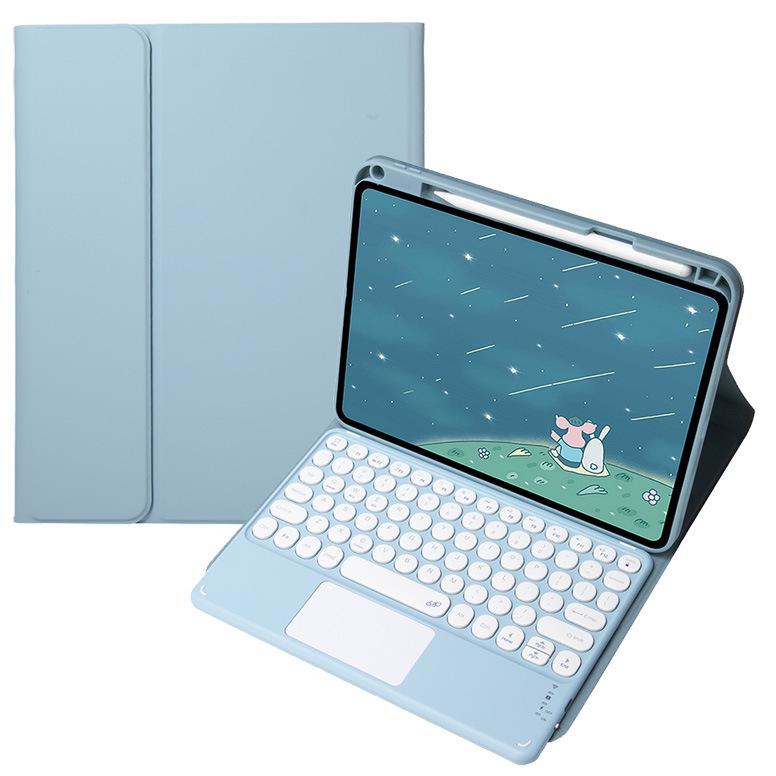 Compatible with 2025 iPad11 A16: Bluetooth Keyboard Case for 10th Generation iPad 10.9" with Pen Slot and Touch Backlight
