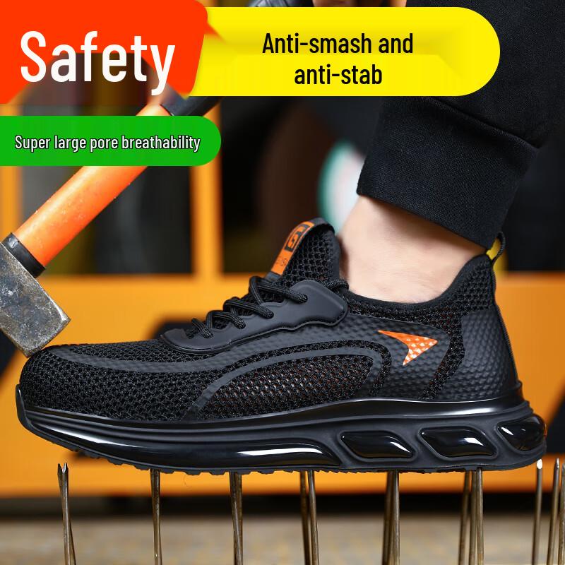 Gu Yisa Men s Steel Toe Breathable Safety Shoes 42