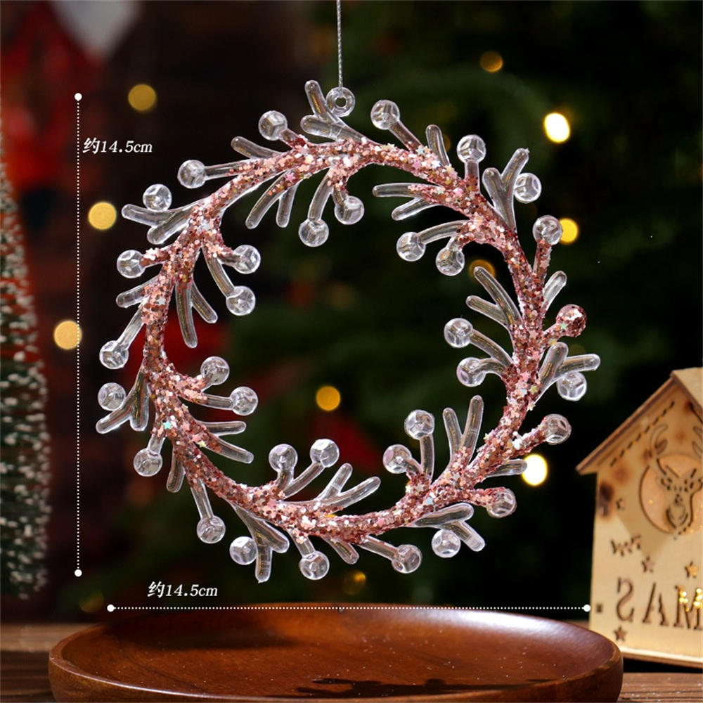 Acrylic Acrylic Snowflake Icicle Ornaments White Lifelike Drop Pendants Crystal Christmas Deer Pendant Xmas Tree New Year 2025