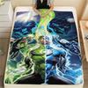 1Pc Alien Earth Print Flannel Blanket, High Quality Comfortable for All Seasons, Home Decor, Warmth and Comfort, Perfect for Christmas Gifts