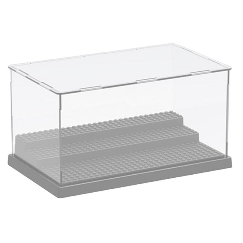 Multicolor Base With Transparent Panel Diy Building Block Display And Storage Box