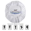 Soft Fitted Sheet Waterproof Mattress Protector, Breathable Mattress Pad Cover, White Sheet Bed Sheets with Elastic