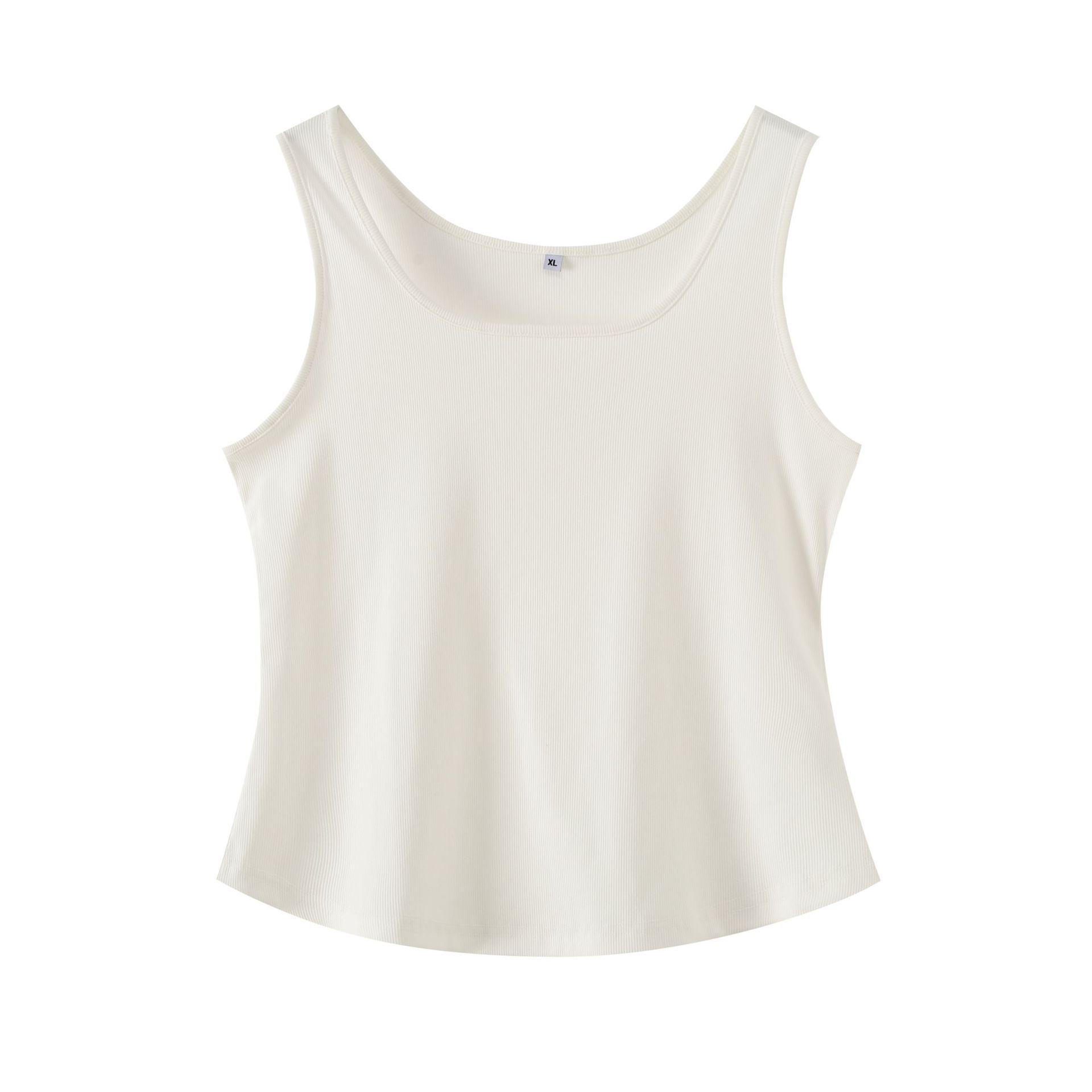 

Zhi Xuan Plus Size Women s Solid Knit Vest, Summer 2026, Versatile Round Neck Camisole 2XL (151-170 jin) бежевый