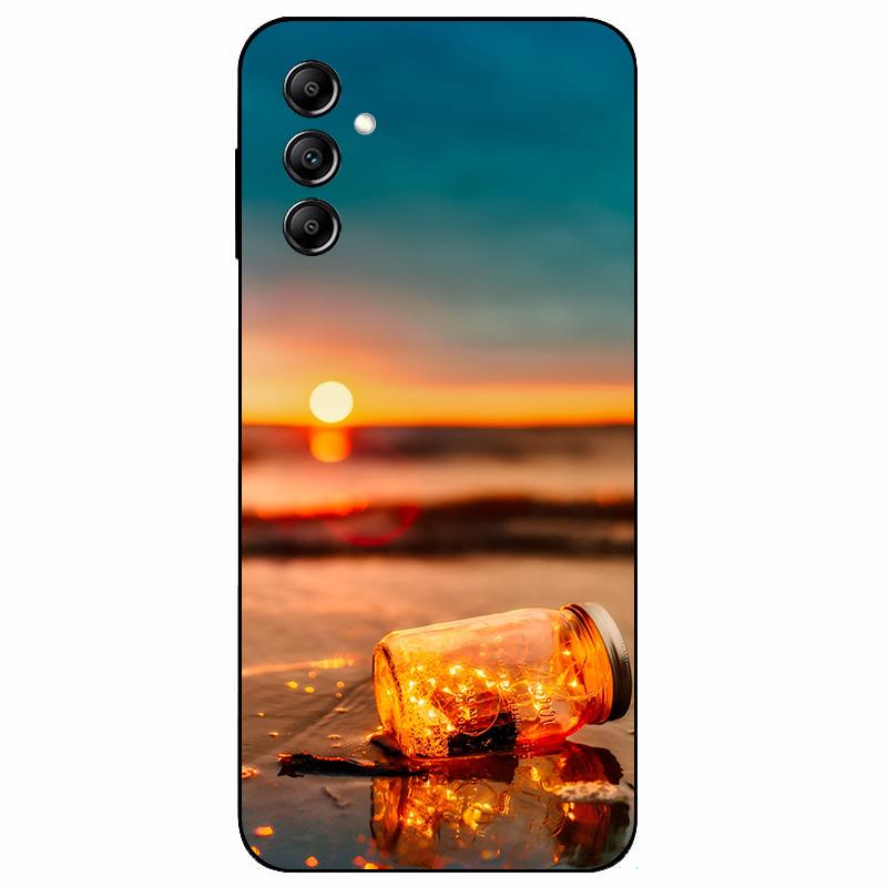 For Samsung A14 4G A 14 M14 5G Case Painted TPU Soft Silicone Black Funda for Samsung Galaxy A14 A145F Bumper GalaxyA14 M 14 Bag
