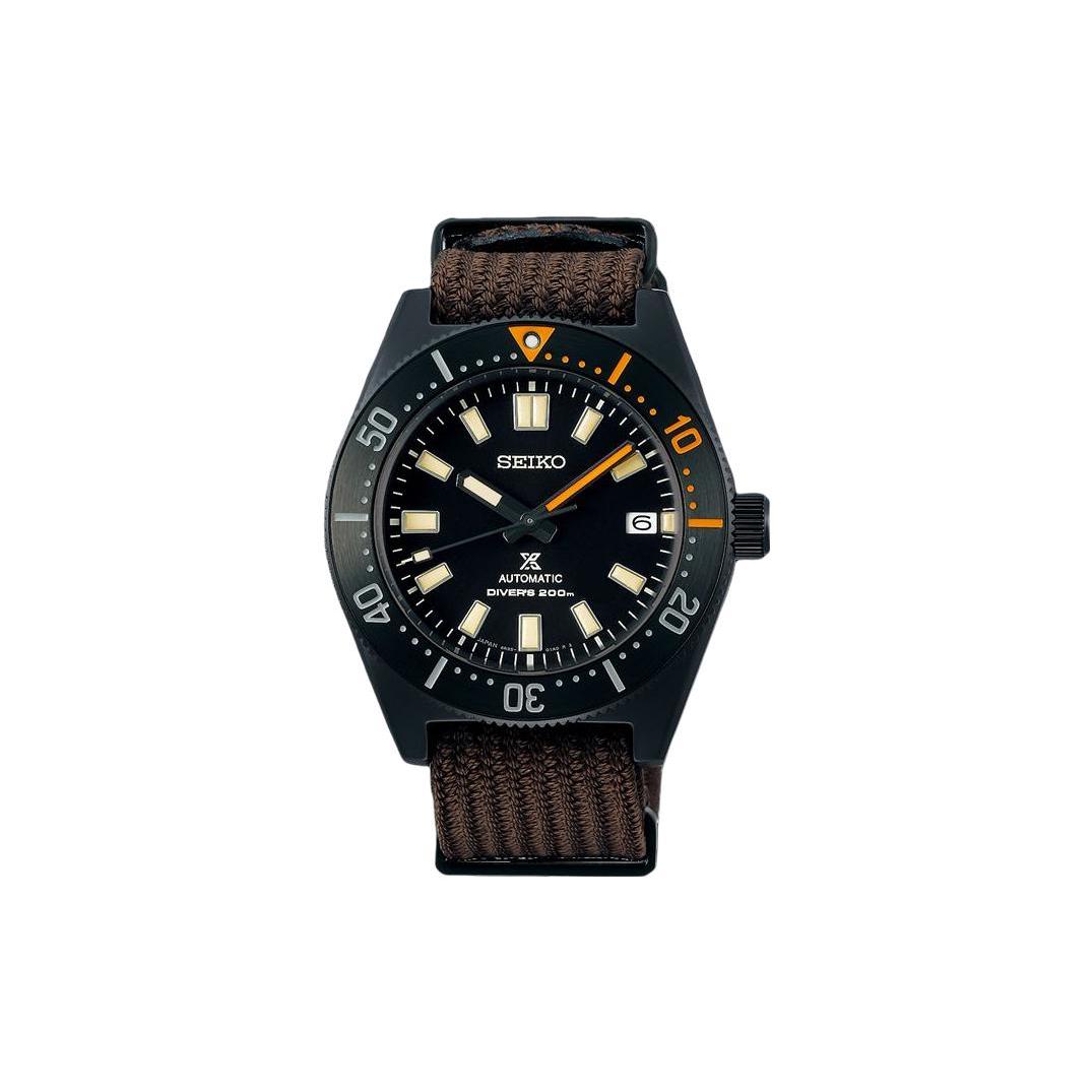 

SEIKO Автоматические Механические Часы с Полиэстеровым Ремешком Мужские Часы Черный Циферблат SPB253J1 SPB253J1 Brown Strap