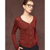 Women's V-Neck Wool Blend Knit Cardigan
