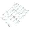 DRELD 20/10/5/2/1pcs Steel Double Ring Cotter Pins Double Coil R Clip Retaining Cotter Hair Pins for Trailer Stroller Cargo Boat