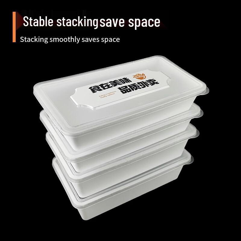 WONHI Disposable Rectangular Food Containers with Lids