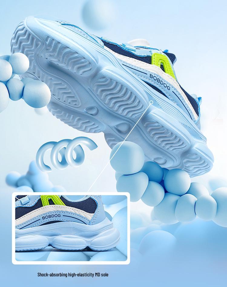 Babudou Kids' Breathable Mesh Running Shoes - Spring/Autumn Sports Sneakers for Boys and Girls