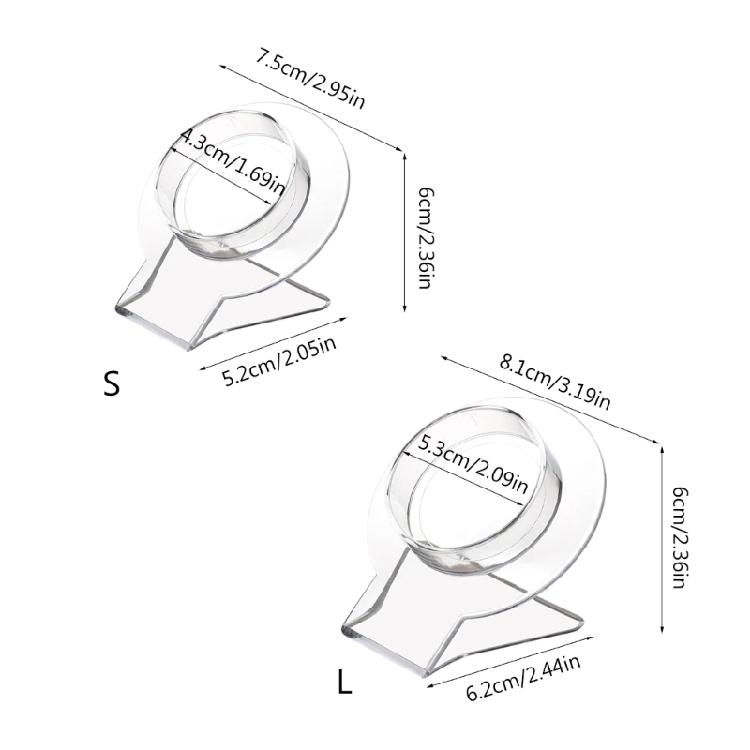 Simple Circular Stable Transparent Acrylic Bracelet Display Rack Jewelry Stand