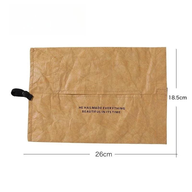 

Toilet Tissue Box Wall Mounted High-end Light Luxury Car Mounted Paper Drawer Restaurant DuPont Paper Tissue Bag коричневый
