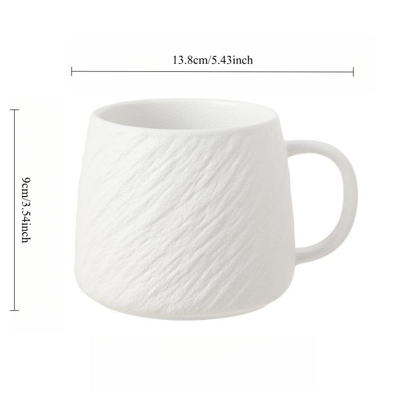 Stone Texture Ceramic Mug Large Capacity Solid Color Minimalist Design For Office Home Daily Coffee Tea Drinking Cup