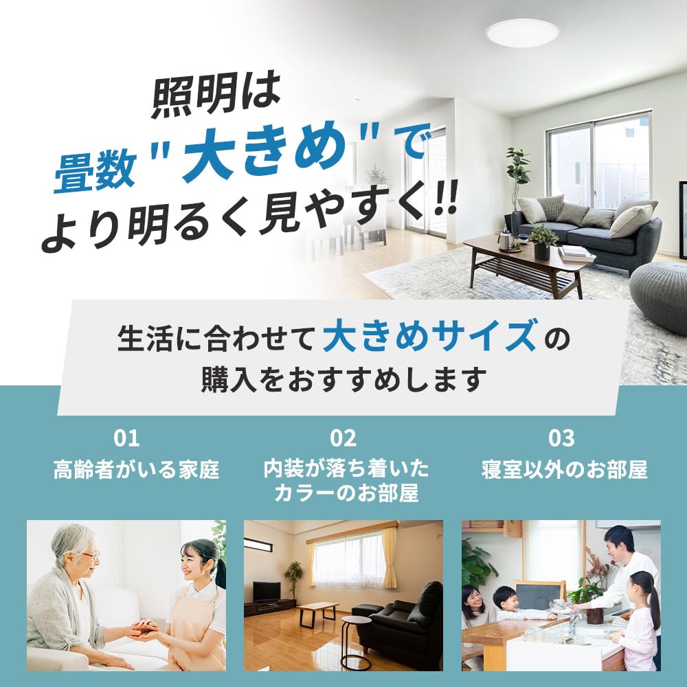 Iris Ohyama LED Ceiling Light, Clear Frame, Slim Type, with Remote Control, Energy-Saving Mode, Dimmable, CEA14D-5.0QCF, for a 14-tatami room