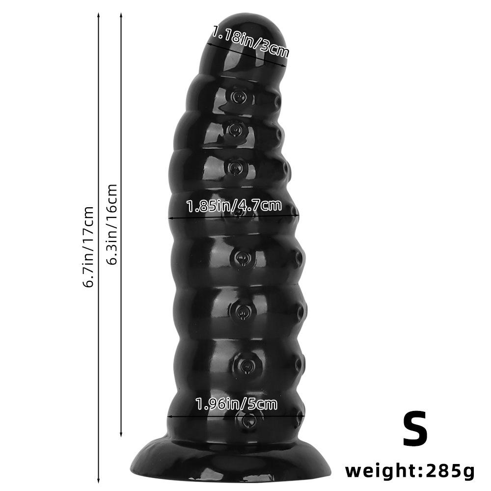 Plug anal din PVC negru cu ventuză Dildo anal Masturbator Fisting Big Dick Jucării sexuale gay