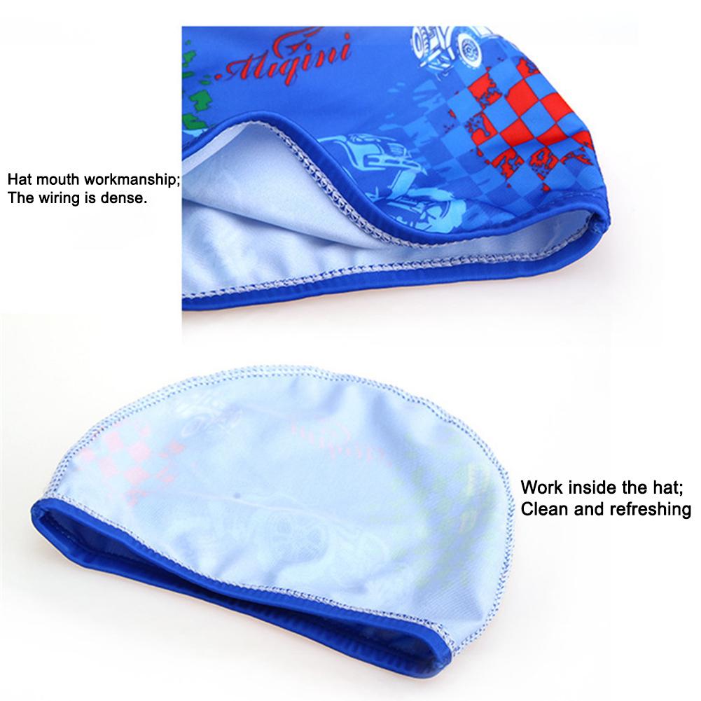 Kids Cartoon Swimming Caps Digital Printing High Elastic Sports Swim Pool Hat Diving Hats For Boys Girls