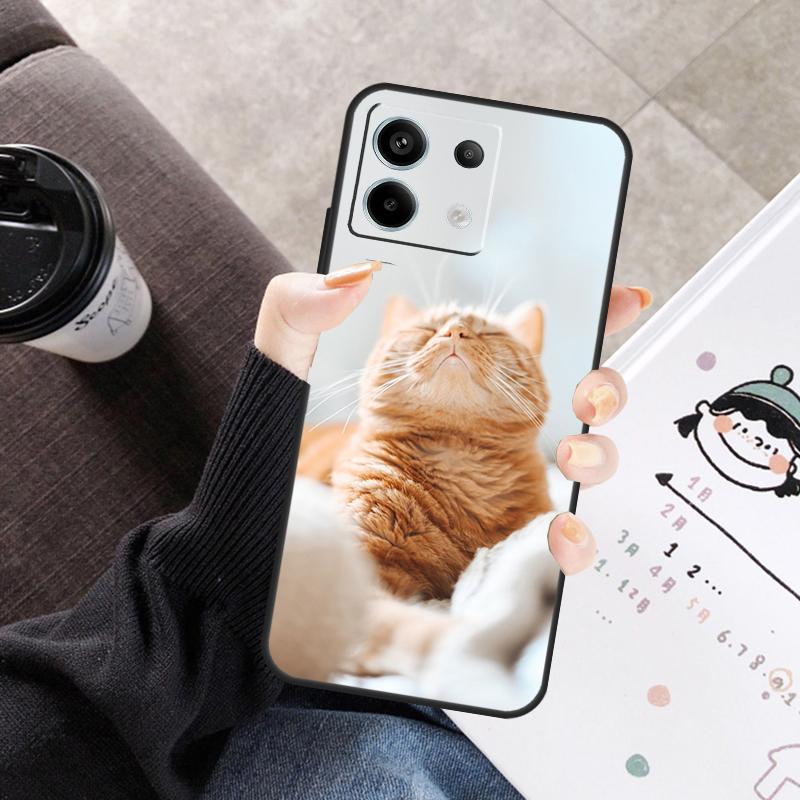 Cute Cat Animal Cover For Xiaomi Redmi Note 14 13 10 11 12 15 Pro Plus Case For Redmi 15 15C 14C 10C 12C 13C