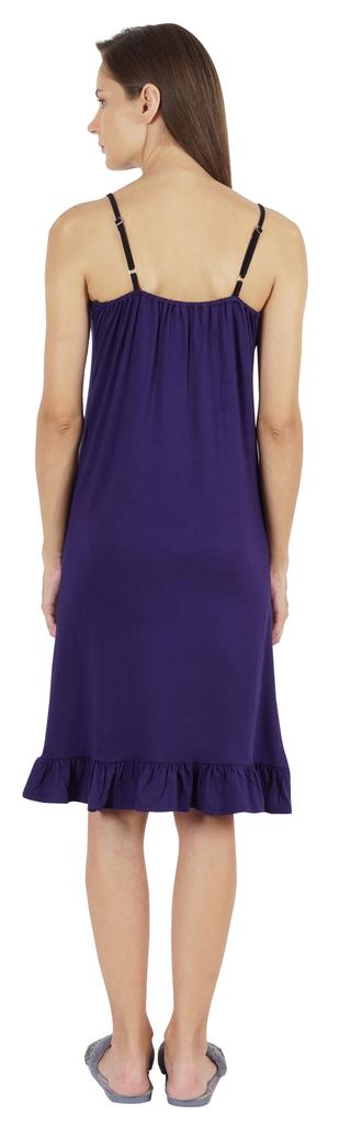 Inkmeso Solid Women  s Spaghetti Strap Nightwear Sleeveless Chemise