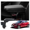 [RUIYA] Armrest Box for Mazda 2 Demio DJ Series, Armrest Storage Box with Drink Holder